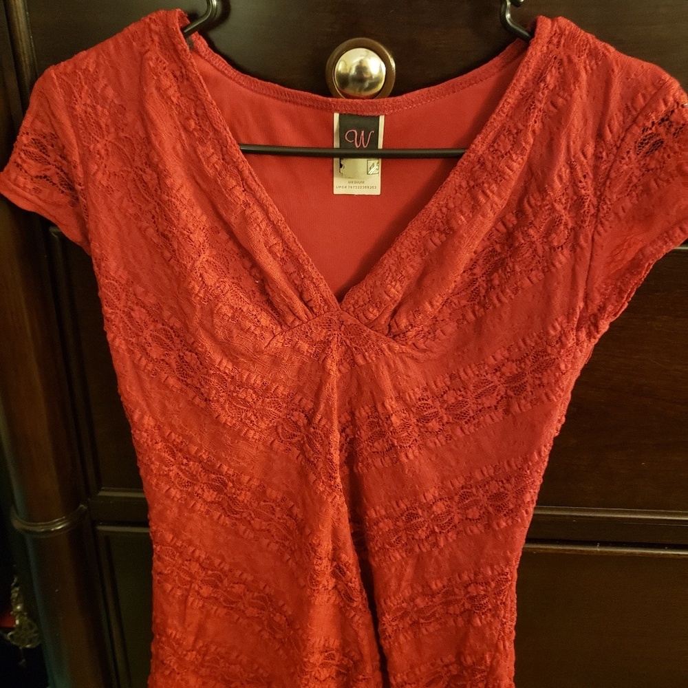 Red blouse